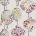 chinoiserie wallpaper in chinese lanterns