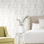 bedroom wallpaper marbled silver
