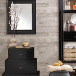 bathroom wallpaper distressed faux wood