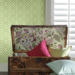 bedroom wallpaper green lattice