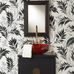 bathroom wallpaper asian florals