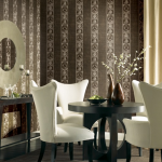 elegant wallpaper dining room