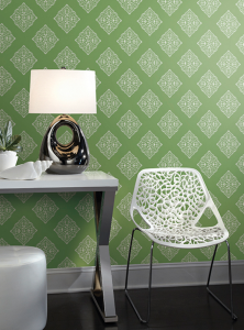 green tile tropical decor