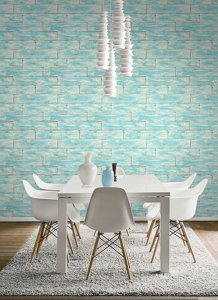 distressed wood dining room wallpaper
