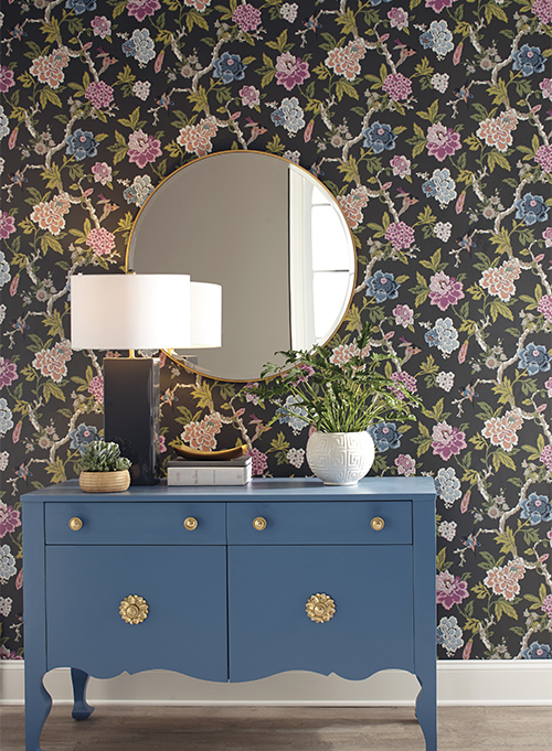 Candid Moment, Floral Wallpaper - GP5900 - WAVERLY GARDEN PARTY BY YORK