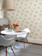1014-001811 Maisie Batik Flower Wallpaper