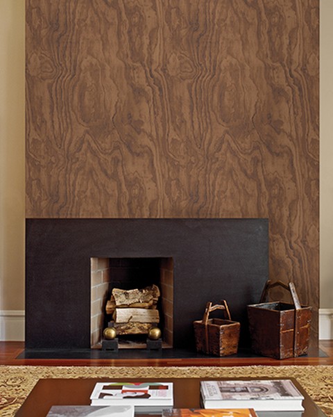 Bentham Brown Plywood Wallpaper