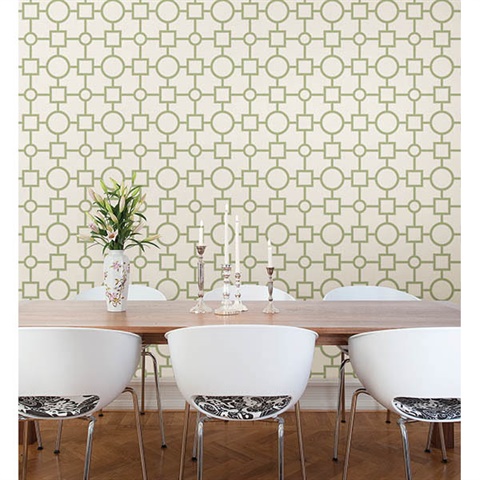 Matrix Green Geometric Wallpaper
