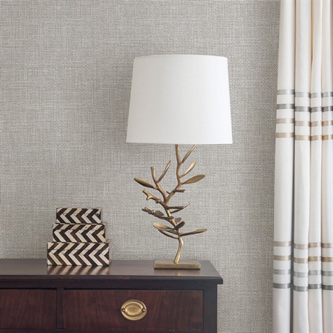 Bohemian Bling Grey Basketweave Wallpaper