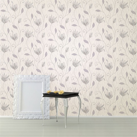 2834-M0852 Anais Grey Floral Trails Wallpaper