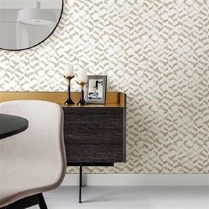 Instep Champagne Abstract Geometric Wallpaper