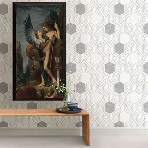 Momentum Off-White Geometric Wallpaper