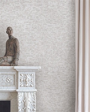 Belvedere Ivory Faux Slate Wallpaper