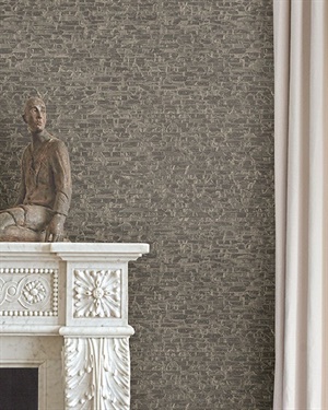 Belvedere Taupe Faux Slate Wallpaper