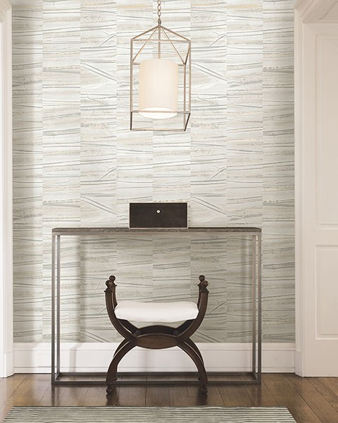 Lithos Grey Geometric Marble Wallpaper