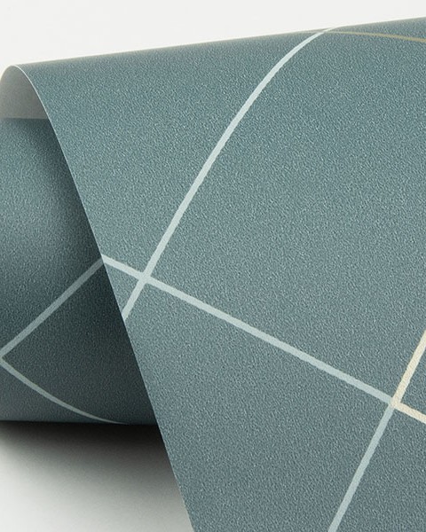 Ballard Teal Geometric Wallpaper