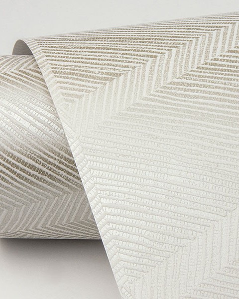 Aspen Champagne Chevron Wallpaper