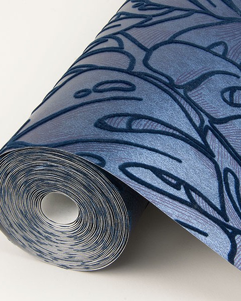 Balboa Indigo Botanical Wallpaper