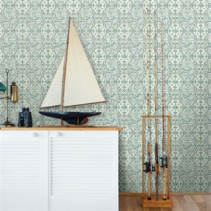 Sonoma Green Beach Tile Wallpaper