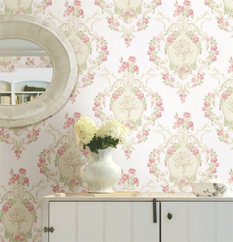 Pink Maybelle Cameo Damask