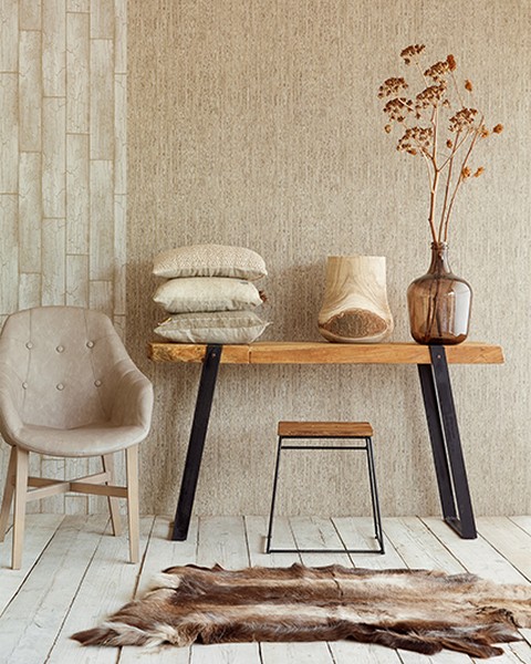 Malevich Light Brown Bark Wallpaper
