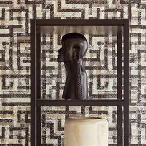 Tebessa Black Geometric Wallpaper