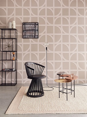 Shapes Blush Curved Trellis Wallpaper