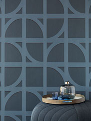 395812 Tulip Mint Geometric Trellis Wallpaper