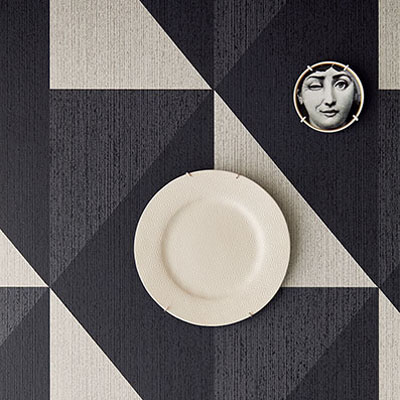 395823 Diamond Black Tri-Tone Geometric Wallpaper