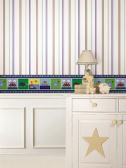443-JJ6902 Colorful Stripe Wallpaper