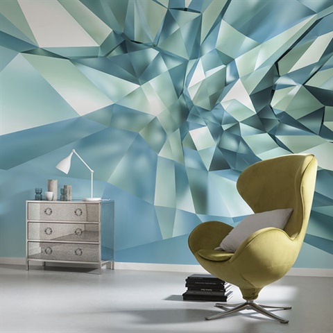 8-879, 3D Crystal Cave Wall Mural