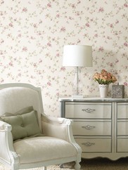 992-68332 Mary Trail Rose Floral Wallpaper