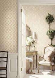 Stria Floral White and Gold