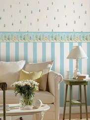 DLR54562 Baby Blue Waterside Stripe Wallpaper