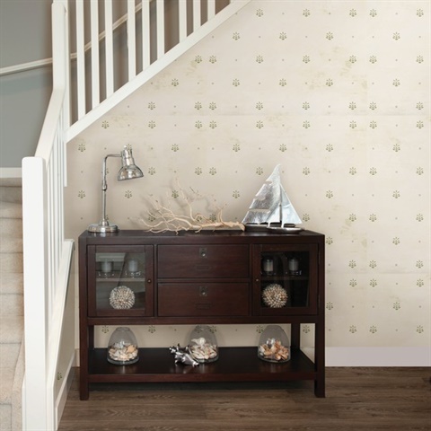 Polka Off-White Pinecone Ditzy Toss Wallpaper