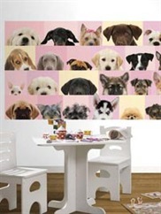 KP1762PM-1 Good Dog Pre-Pasted Pink Mural