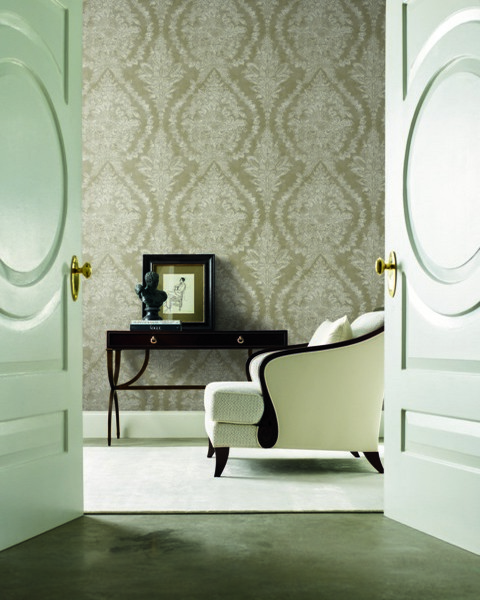 Charleston Damask Wallpaper