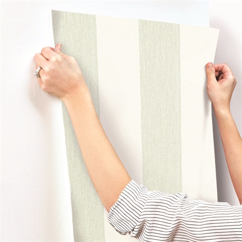 Green Thread Stripe Wallpaper