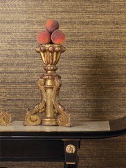 WD3074 Gold and Black Linen Faux Wallpaper