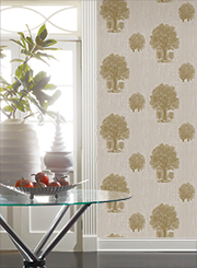 Silver and Gold Tree Toile