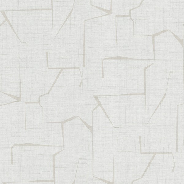 54" Wide Lyle Off-White Abstract Geometric Wallpaper