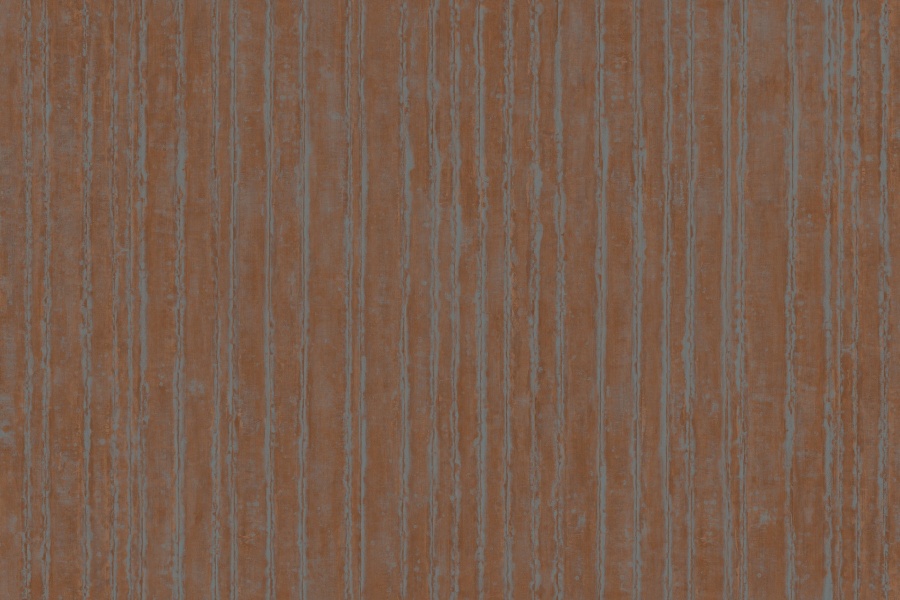 54in Precious Metal Copper Corrugated Wallpaper