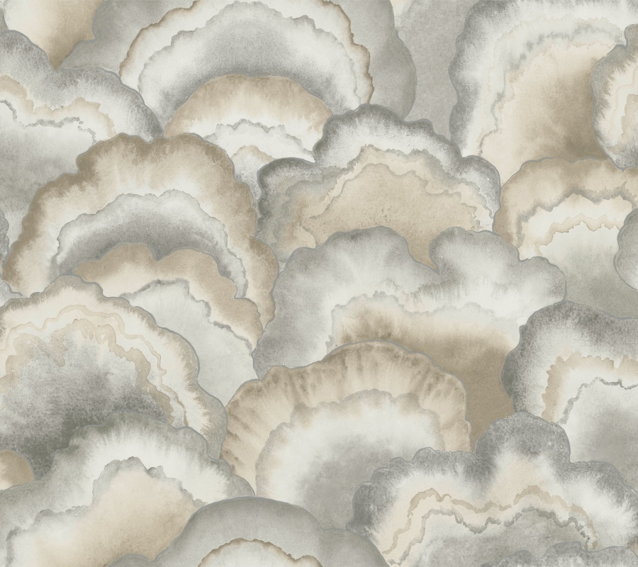 Abalone Fans Smokey Peel & Stick Wallpaper