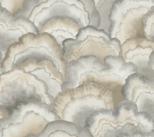 Abalone Fans Smokey Peel & Stick Wallpaper