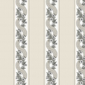 Abbey's Garland Black & White Wallpaper