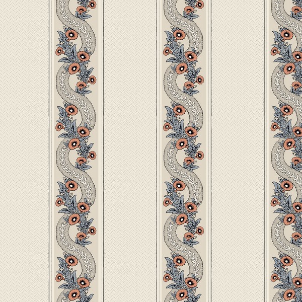 Abbey's Garland Coral Wallpaper