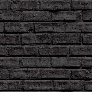 Abner Black Brick Wallpaper
