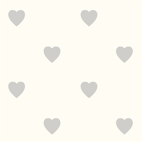 Adley Off-White Hearts Wallpaper