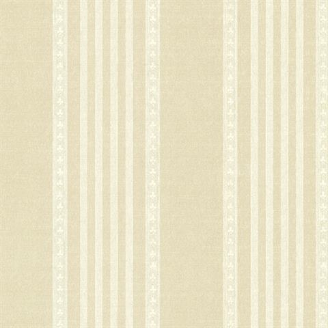 Adria Champagne Jacquard Stripe Wallpaper