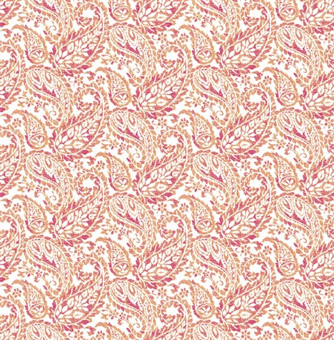 Adrian Pink Paisley Wallpaper